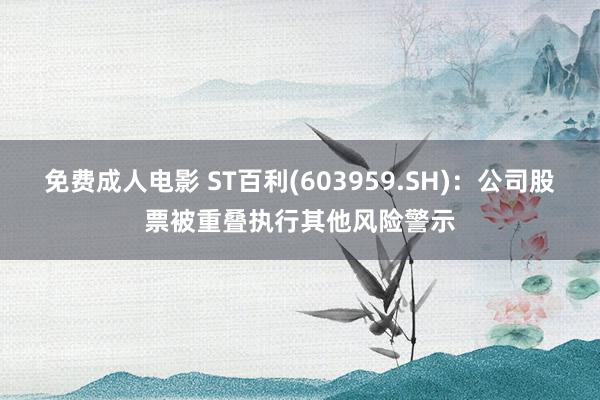 免费成人电影 ST百利(603959.SH)：公司股票被重叠执行其他风险警示