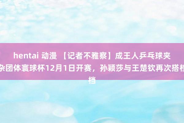 hentai 动漫 【记者不雅察】成王人乒乓球夹杂团体寰球杯12月1日开赛，孙颖莎与王楚钦再次搭档