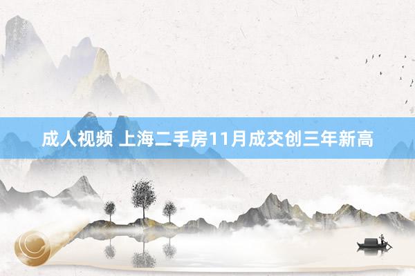 成人视频 上海二手房11月成交创三年新高