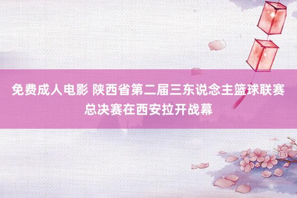 免费成人电影 陕西省第二届三东说念主篮球联赛总决赛在西安拉开战幕
