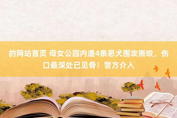的网站首页 母女公园内遭4条恶犬围攻撕咬,伤口最深处已见骨!警方介入