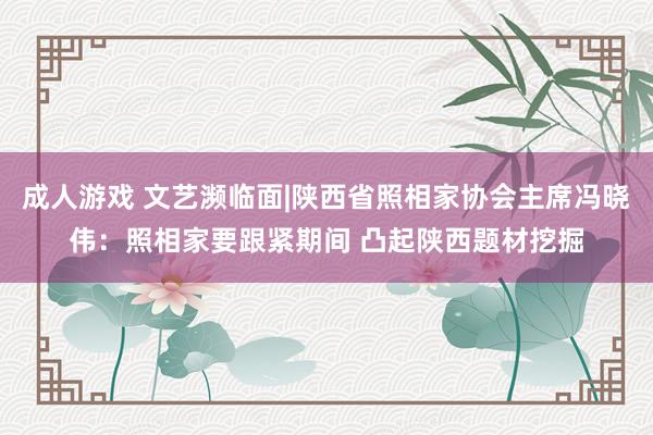 成人游戏 文艺濒临面|陕西省照相家协会主席冯晓伟：照相家要跟紧期间 凸起陕西题材挖掘