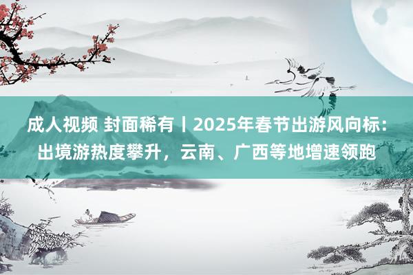 成人视频 封面稀有丨2025年春节出游风向标：出境游热度攀升，云南、广西等地增速领跑