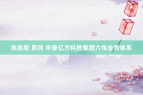 陈凯歌 男同 华普亿方科技集团六伟业务体系