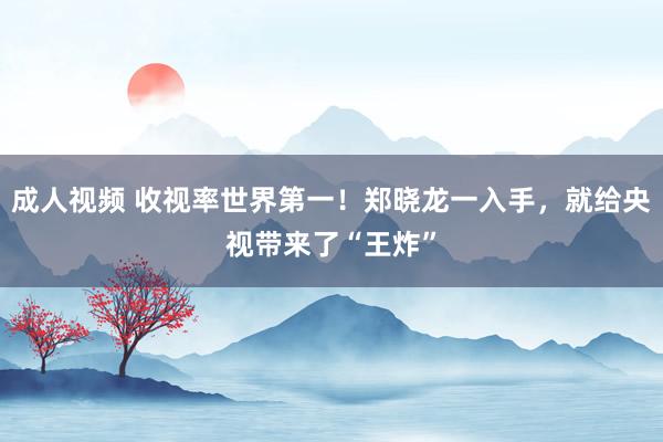 成人视频 收视率世界第一！郑晓龙一入手，就给央视带来了“王炸”