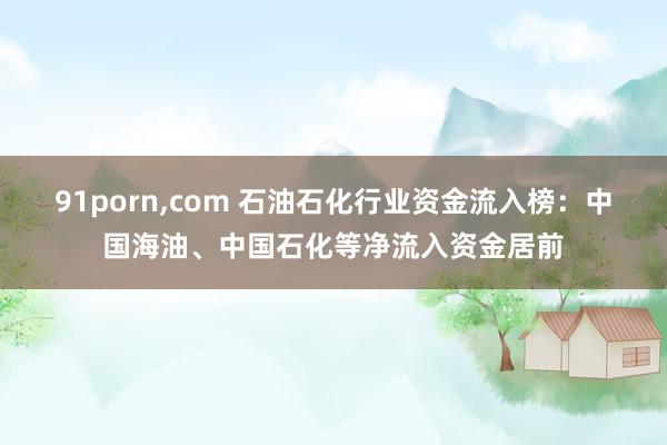 91porn,com 石油石化行业资金流入榜：中国海油、中国石化等净流入资金居前
