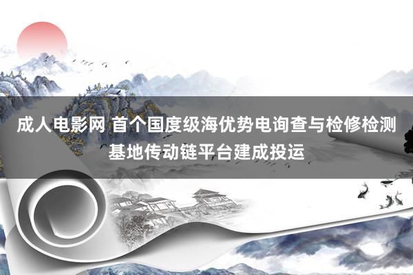 成人电影网 首个国度级海优势电询查与检修检测基地传动链平台建成投运