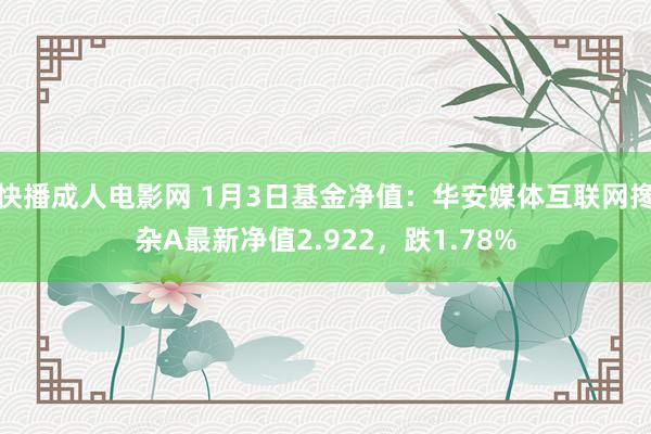 快播成人电影网 1月3日基金净值：华安媒体互联网搀杂A最新净值2.922，跌1.78%