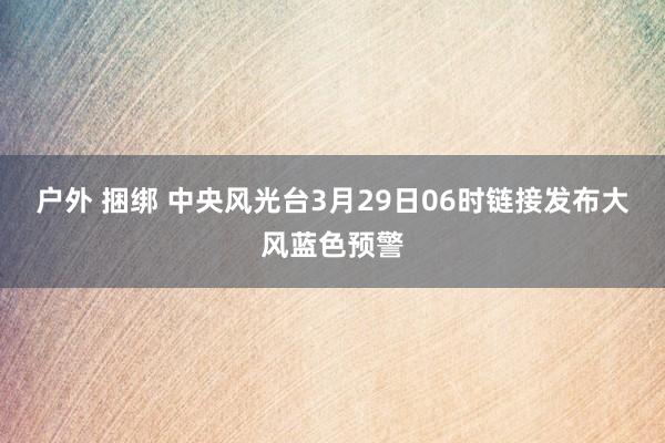户外 捆绑 中央风光台3月29日06时链接发布大风蓝色预警