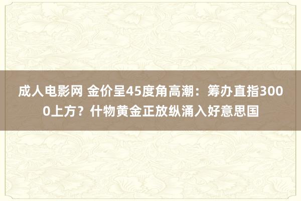 成人电影网 金价呈45度角高潮：筹办直指3000上方？什物黄金正放纵涌入好意思国