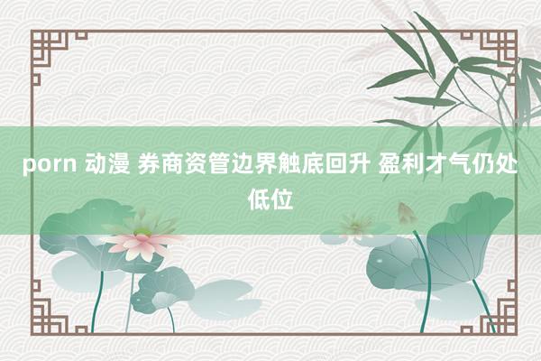 porn 动漫 券商资管边界触底回升 盈利才气仍处低位