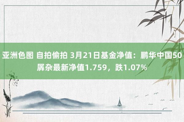 亚洲色图 自拍偷拍 3月21日基金净值：鹏华中国50羼杂最新净值1.759，跌1.07%