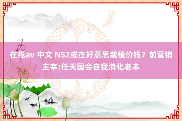 在线av 中文 NS2或在好意思栽植价钱？前营销主宰:任天国会自我消化老本
