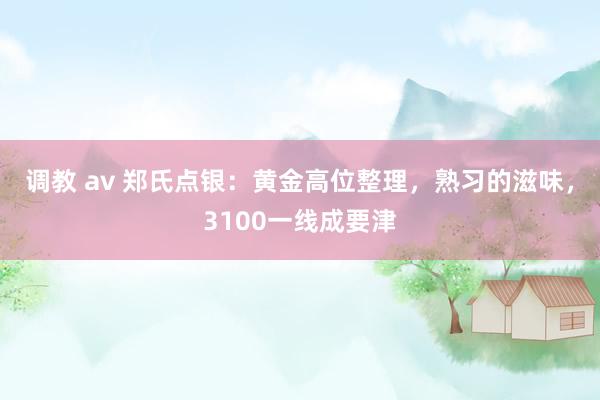 调教 av 郑氏点银：黄金高位整理，熟习的滋味，3100一线成要津