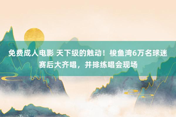 免费成人电影 天下级的触动！梭鱼湾6万名球迷赛后大齐唱，并排练唱会现场