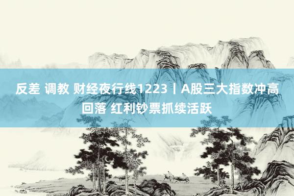 反差 调教 财经夜行线1223丨A股三大指数冲高回落 红利钞票抓续活跃
