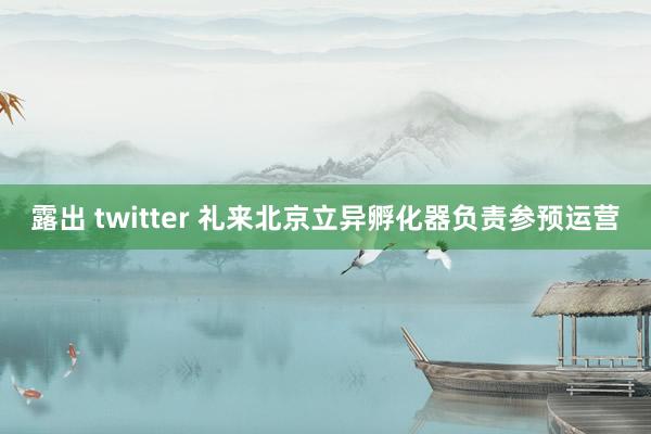 露出 twitter 礼来北京立异孵化器负责参预运营