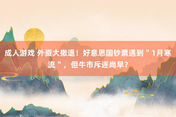 成人游戏 外资大撤退！好意思国钞票遇到＂1月寒流＂，但牛市斥逐尚早？