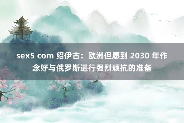 sex5 com 绍伊古：欧洲但愿到 2030 年作念好与俄罗斯进行强烈顽抗的准备